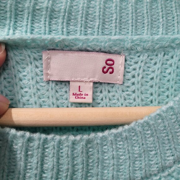 Women's So Multi-color Striped Knitted Pullover Sweater Size L - Picture 3 of 8